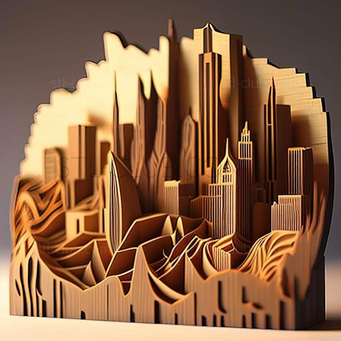 3D model city skyline (STL)